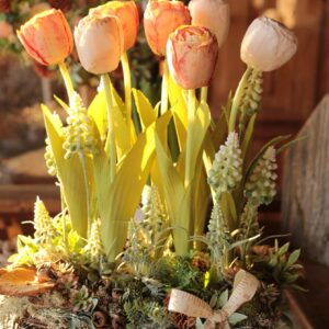 Tulipános kosárka- barack